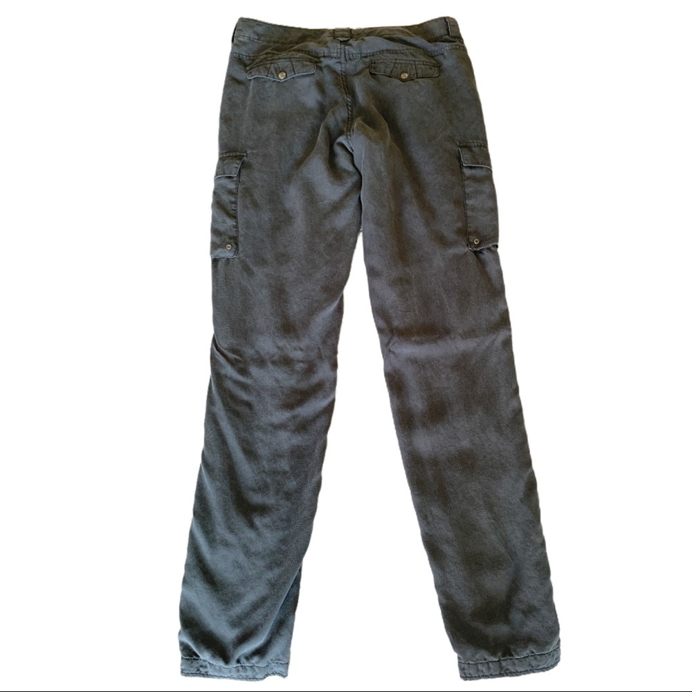 EUC Athleta Take 2 Travel Pant Size 8 Tall Lined Cargo In Gray